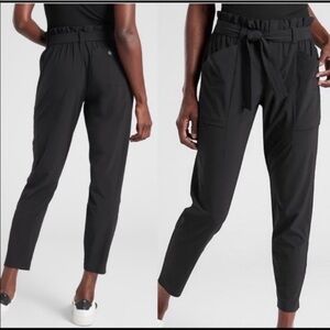 Athleta Black Paper Bag Waist Skyline Pant